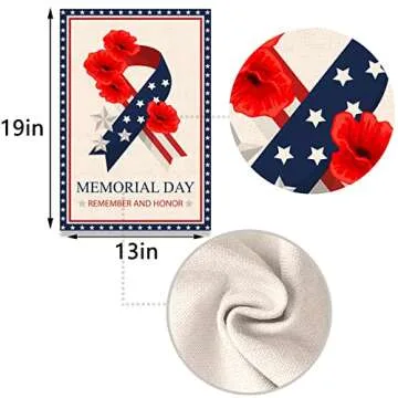 Stylish Memorial Day Garden Flag for Outdoor Decor