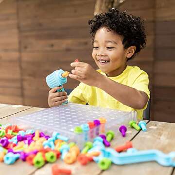 Educational Insights Design & Drill See-Through Creative Workshop: 136 Piece Set with Drill Toy, Kid...