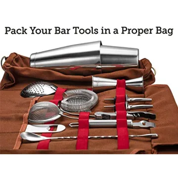 Premium 17-Piece Travel Bartender Kit for Home Mixology