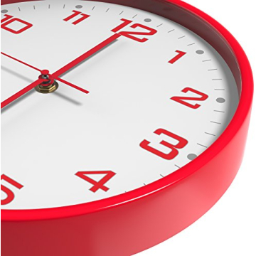 Vremi 10 Inch Silent Wall Clock for Home and Office