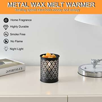 Metal Wax Warmer,Wax melt Warmer,Candle Wax Burner, Kobodon Electirc Wax Melt Warmer Candle Melter as Gifts for Moms Grandma Women Girls (Diamond)……