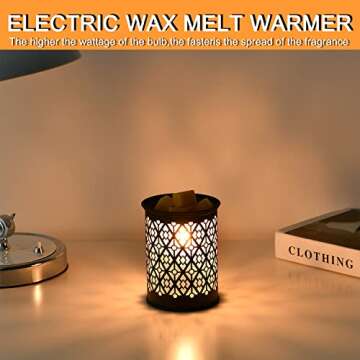 Metal Wax Warmer,Wax melt Warmer,Candle Wax Burner, Kobodon Electirc Wax Melt Warmer Candle Melter as Gifts for Moms Grandma Women Girls (Diamond)……