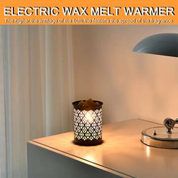 Metal Wax Warmer,Wax melt Warmer,Candle Wax Burner, Kobodon Electirc Wax Melt Warmer Candle Melter as Gifts for Moms Grandma Women Girls (Diamond)……