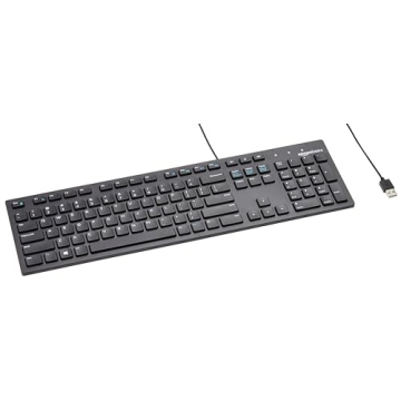 Amazon Basics Full-Sized Wired Keyboard with Hot Keys