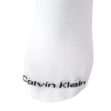 Calvin Klein Men's Quarter Socks - 6 Pack Cushioned Mini Crew Athletic Socks for Men - Breathable Men's Sports Socks (7-12), Size 7-12, White