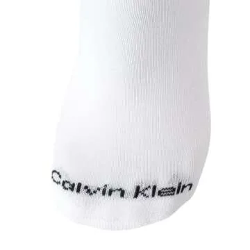 Calvin Klein Men's Quarter Socks - 6 Pack Cushioned Mini Crew Athletic Socks for Men - Breathable Men's Sports Socks (7-12), Size 7-12, White