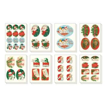 Cavallini Decorative Stickers Christmas, Assorted