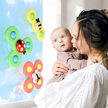 Engaging 3PCS Suction Cup Spinner Toys for Toddlers