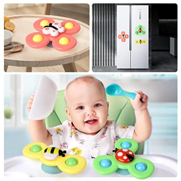 Engaging 3PCS Suction Cup Spinner Toys for Toddlers