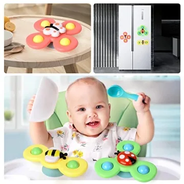 Engaging 3PCS Suction Cup Spinner Toys for Toddlers