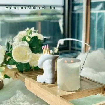 Charming Cowboy Boot Match Holder for Home Decor