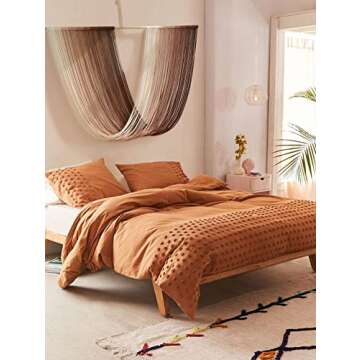 Flber Tie-Dye Macrame Wall Hanging Large Bohemian Yarn Tapestry Wall Décor,59" Wx 35" L