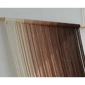 Flber Tie-Dye Macrame Wall Hanging Large Bohemian Yarn Tapestry Wall Décor,59" Wx 35" L