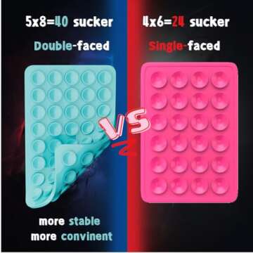 KSLIBSYS Suction Cup Phone Mount - Hands-Free Mobile Stand for Selfies and TikTok Videos