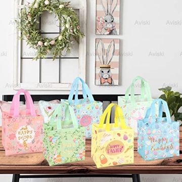 Vibrant 6PCS Easter Egg Hunt Bags - Perfect for Gifts