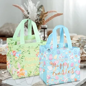 Vibrant 6PCS Easter Egg Hunt Bags - Perfect for Gifts