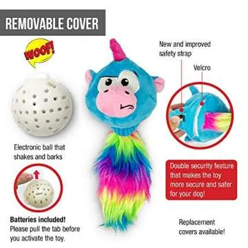 Hyper Pet Doggie Pal Unicorn Interactive Plush Dog Toys (Wiggles, Vibrates, and Barks – Dog Toys for Boredom and Stimulating Play)