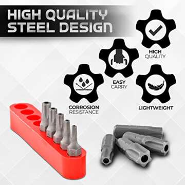 Torx Plus 5-Point Tamper-Proof Security Bits - 12Pc Torx Star 5 Point, Security Tamper Proof, Driver...