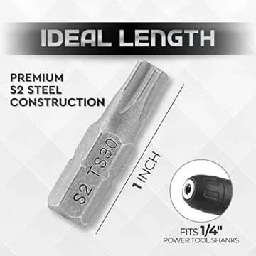 Torx Plus 5-Point Tamper-Proof Security Bits - 12Pc Torx Star 5 Point, Security Tamper Proof, Driver Bit Set TS7,8,9,10,15,20,25,27,30,40,45,50 Multifunction Damage/Shear Resistant Torque Kit