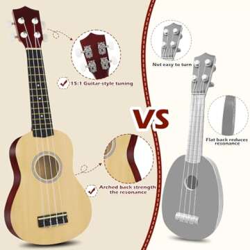 Toy Ukulele for Beginner Kids Guitar Toys for 3 4 5 6 Year Old Girls Boys Toddler Wooden Guitar Musi...