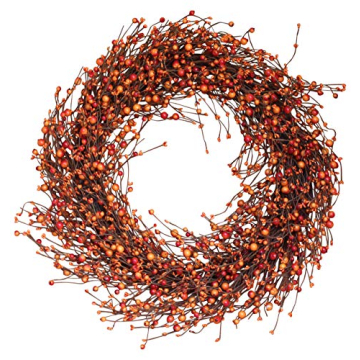 The Wreath Depot Weston Fall Berry Wreath, Handcrafted Designer Berry Wreath Spruces Up Your Decor, 24 Inches, Beautiful White Gift Box Included