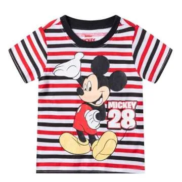 Disney Little Boys' 3 Pack Mickey T-Shirts, Black, 4T