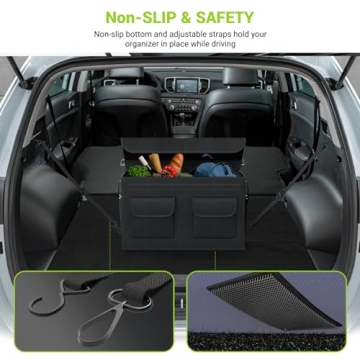 MIU COLOR Car Trunk Organizer with Lid and Handles