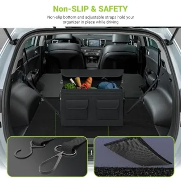 MIU COLOR Car Trunk Organizer with Lid and Handles