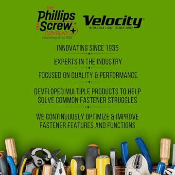 Velocity Exterior 3 Inch Wood Screws and T25 Torx Bits (Size #10) – Stick Tight Technology, Made with Carbon Steel, Includes Hexstix Bit & Storage Organizer Fence Screws for Wood (325 Pieces)