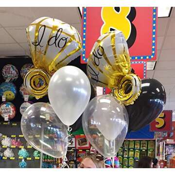 LOVE and I Do Diamond Ring Balloon Set for Celebrations