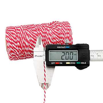 Red White Gift Twine String Holiday Twine 328 Feet Cotton Bakers Twine Crafts Christmas Twine Durabl...