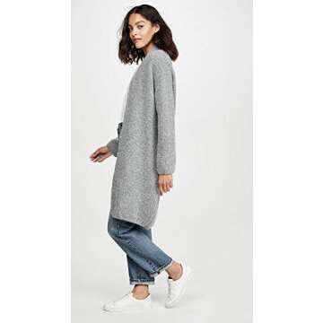 Eberjey Women's Oversized Cardigan, Heather Grey, S/M