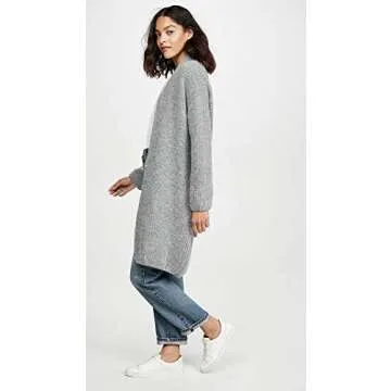 Eberjey Women's Oversized Cardigan, Heather Grey, S/M