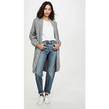 Eberjey Women's Oversized Cardigan, Heather Grey, S/M