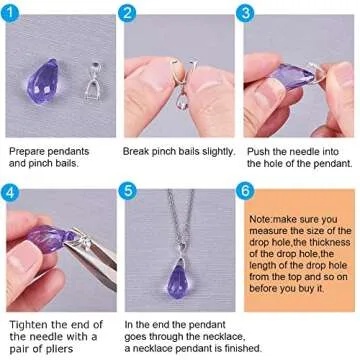 PH PandaHall 120 Pieces Brass Pinch Clip Bail Clasp Dangle Charm Bead Pendant Connector Findings 12 Styles for Jewelry Making 3 Colors