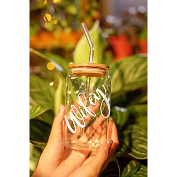 Stylish 16oz Coffee Glass Tumbler for Brides and Wives