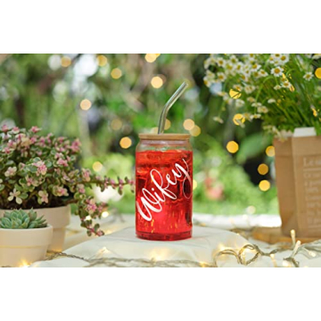 Stylish 16oz Coffee Glass Tumbler for Brides and Wives