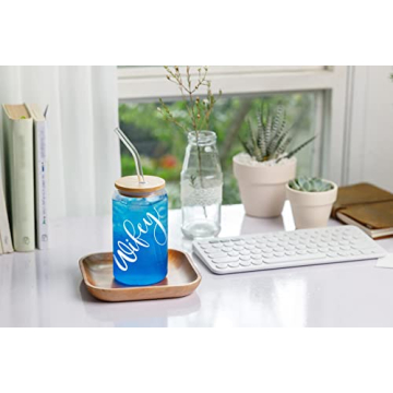 Stylish 16oz Coffee Glass Tumbler for Brides and Wives