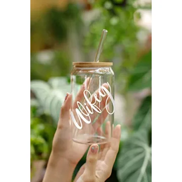 Stylish 16oz Coffee Glass Tumbler for Brides and Wives