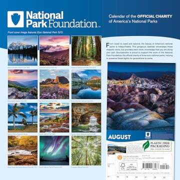 2025 National Park Foundation Wall Calendar: 12-Month Nature Calendar & Photography Collection (Mont...