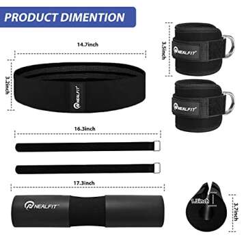 NEALFIT Barbell Pad Set for Comfortable Weightlifting Experience