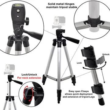 50" Aluminum Tripod for GoPro HERO | Quick Release & Sturdy