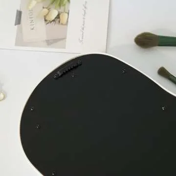 JDPEYI Corrugation Vanity Mirror Irregular Wave Pattern Makeup Mirror Tabletop or Wall Mounted, Decorative and Fashionable Bedroom Mirror