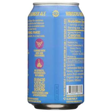 Fresh Fizz Organic Hibiscus Ginger Ale - 12oz Pack of 12