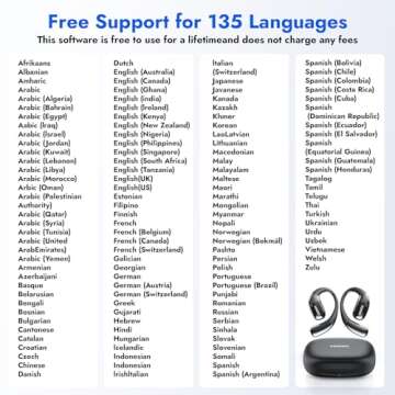 MINISO X28 AI Translation Earbuds Open Ear Wireless Bluetooth Earbuds OWS Support 150 Languages Real...