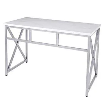 Coral Flower Modern Writing Desk with Chrome Finish
