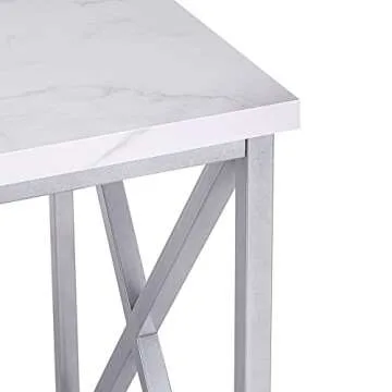 Coral Flower Modern Writing Desk with Chrome Finish