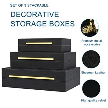 Buy ZIKOUL Elegant Shagreen Decorative Boxes Set Online