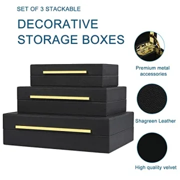 Buy ZIKOUL Elegant Shagreen Decorative Boxes Set Online
