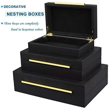 Buy ZIKOUL Elegant Shagreen Decorative Boxes Set Online